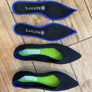 Black Rothy The Point flats size 8.5
